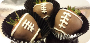 Chocolate Covered Strawberry Footballs