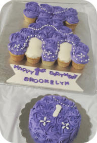 Sofia the First Dress Cupcake Dress and Matching Smash Cake