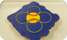 Softball Team Logo Cupcake Cake