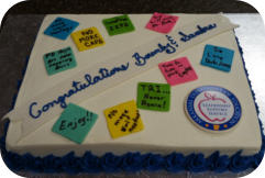 Sticky Note Retirement Cake