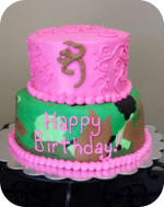 Pink Camo Birthday Cake