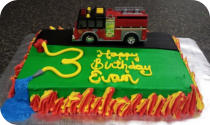 Fire Truck Birthday Cake