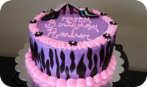 Zebra Print High Heel Birthday Cake